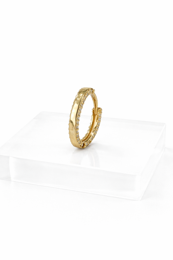 IMG_8631 Elegant Gold Hoop Earrings 12 mm