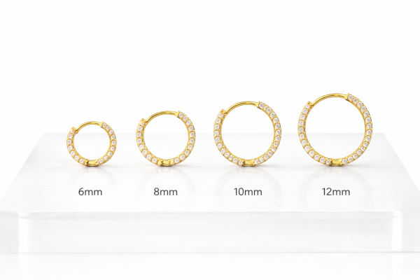 IMG_8632 Elegant Gold Hoop Earrings 12 mm