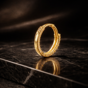 IMG_8636 Elegant Gold Hoop Earrings 8 mm