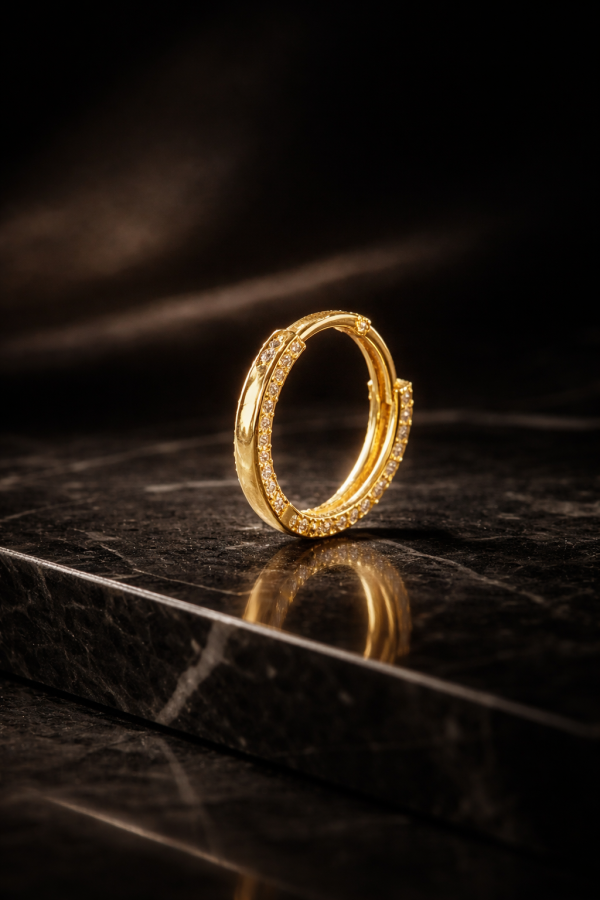 IMG_8636 Elegant Gold Hoop Earrings 12 mm